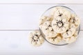 Flower Shaped Persian Sweet Rice Cookies Naan Berenji with Pop Royalty Free Stock Photo