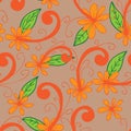 Flower shirt batik seamless pattern Royalty Free Stock Photo