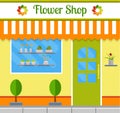 Flower shop building facade or front.