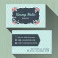Flower Shop Business Name Cards Royalty Free Stock Photo