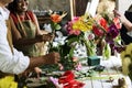 Flower shop business owner working service Royalty Free Stock Photo