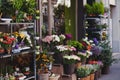 Flower shop in Europe Royalty Free Stock Photo