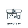 Flower Shop icon. Line simple icon for templates, web design and infographics Royalty Free Stock Photo