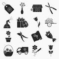 Flower shop icons