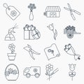 Flower shop icons