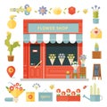 Flower shop illustration