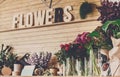 Flower shop interior, small business of floral design studio Royalty Free Stock Photo