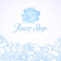 Flower shop logo Royalty Free Stock Photo