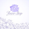 Flower shop logo Royalty Free Stock Photo