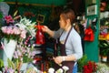 Shenzhen, China: the flower shop landscape of young women