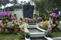 Flower and shrub planter boxes are built in public parks.