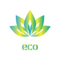 A flower sign, logo, overlap leaf, eco icon background , vector illustration, Eps 10, design element, geometric symbol of the comp Royalty Free Stock Photo