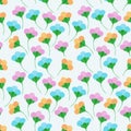 Flower simple seamless pattern