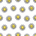 flower smile vector seamless pattern