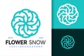 Flower Snow Ornament Logo vector icon illustration Royalty Free Stock Photo