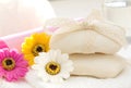 Flower soap and SPA accessories Royalty Free Stock Photo
