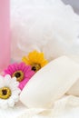 Flower soap and SPA accessories Royalty Free Stock Photo