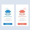 Flower, Spa, Massage, Chinese  Blue and Red Download and Buy Now web Widget Card Template Royalty Free Stock Photo