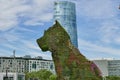 Flower spaniel outside of Guggenheim in Bilboa Royalty Free Stock Photo