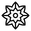 Flower spices icon, outline style