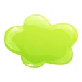 Flower splash icon cartoon vector. Green slime Royalty Free Stock Photo