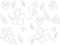 FLOWER SPRING PATTERN WHITE BACKGROUND