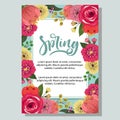 Flower Spring Poster rose arrangement Royalty Free Stock Photo