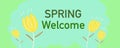 Flower in spring summer style beautiful banner