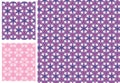 Flower 6 square purple pink seamless pattern Royalty Free Stock Photo