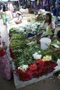 flower stand at the market Royalty Free Stock Photo