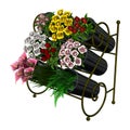 Flower Stand on White