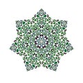 Flower star logo template - geometrical vector design element Royalty Free Stock Photo