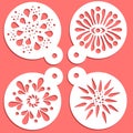 Flower stencils art