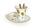 Flower tea cup Royalty Free Stock Photo