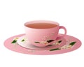 flower tea cup isolated Royalty Free Stock Photo