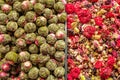 flower teas in bulk sold on market Royalty Free Stock Photo