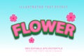 Flower text effect design vector