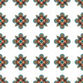 Flower tribal pattern, outline style