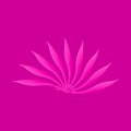 Flower tropical plants image pink color icon vector illustration creative art design abstract background modern style.