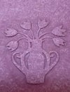 FLOWER VASE WITH EMBOSSED