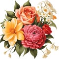Flower Vector, Flower Bunch, Bundle, Botanical, Panicle Illustration