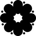 Flower Vector Design Template isolated on a white background Royalty Free Stock Photo