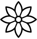 Flower Vector Icon which can easily modified or edit Royalty Free Stock Photo