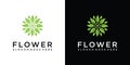Flower vector logo design template Royalty Free Stock Photo