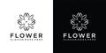 Flower vector logo design template Royalty Free Stock Photo