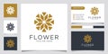 Flower vector logo design template. Flower vector. Flower icon Royalty Free Stock Photo