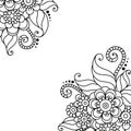 Flower vector ornament corner