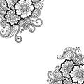 Flower vector ornament corner