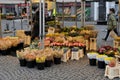 Flower vendor in danish capital Copenhagen Denmark