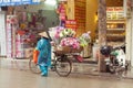 Flower vendors on the streets of Hanoi, Vietnam